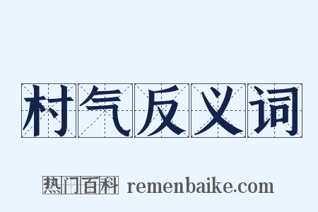 村气反义词是什么意思的图片